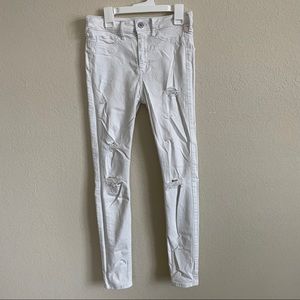 Hollister High Waisted White Jeans